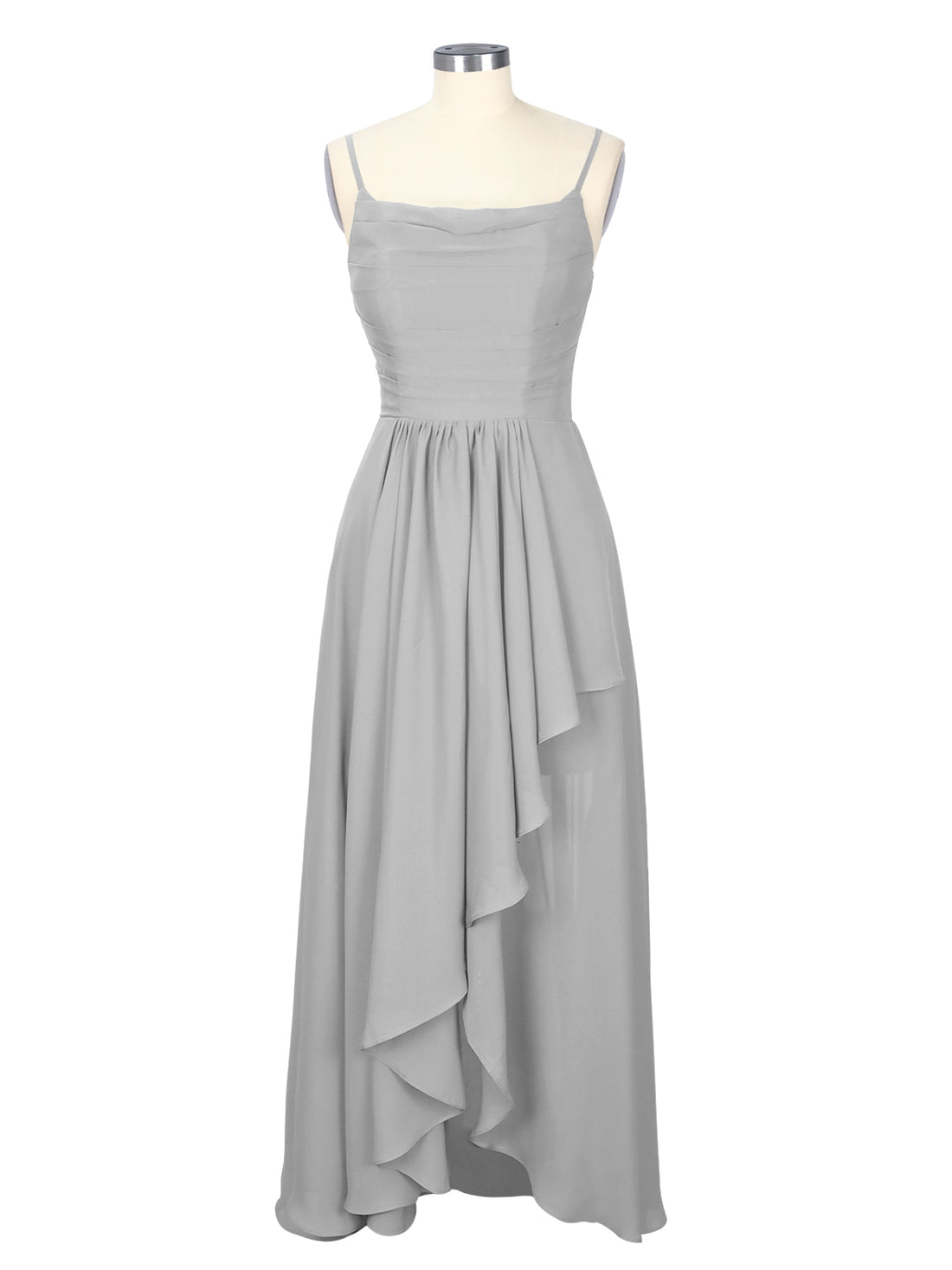 Spaghetti Asymmetrical Bridesmaid Dress 