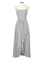 Spaghetti Asymmetrical Bridesmaid Dress 
