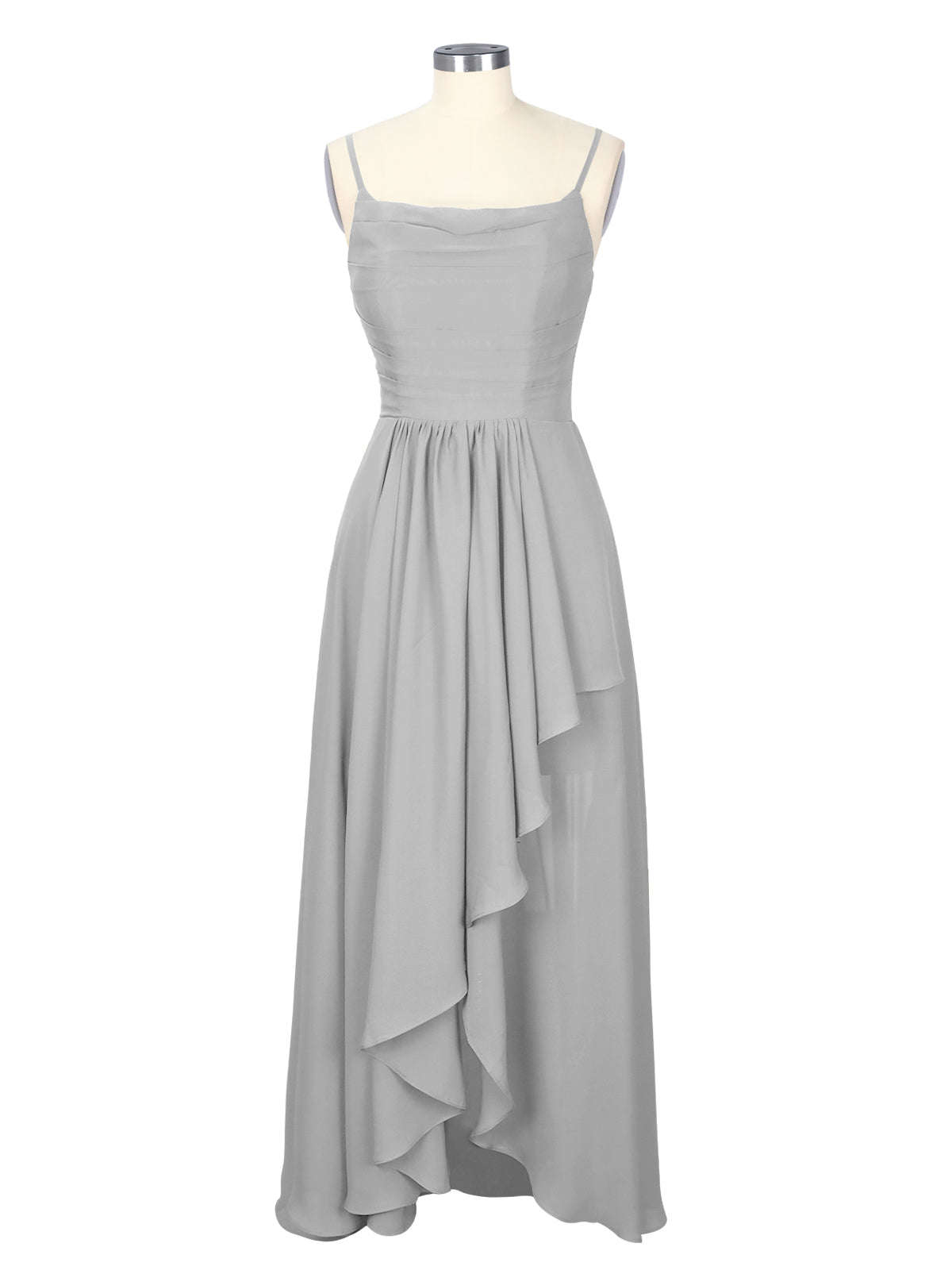 Spaghetti Asymmetrical Bridesmaid Dress 