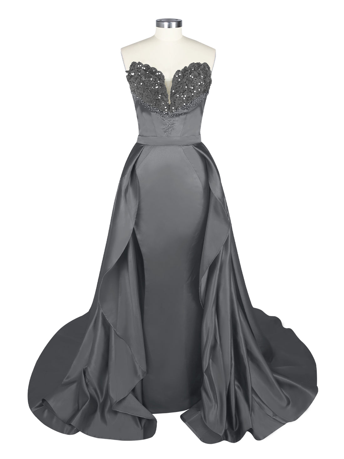 Strapless Sequin Prom Dress 