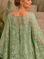 Two-piece Mother of the Bride Dress with Lace Top
