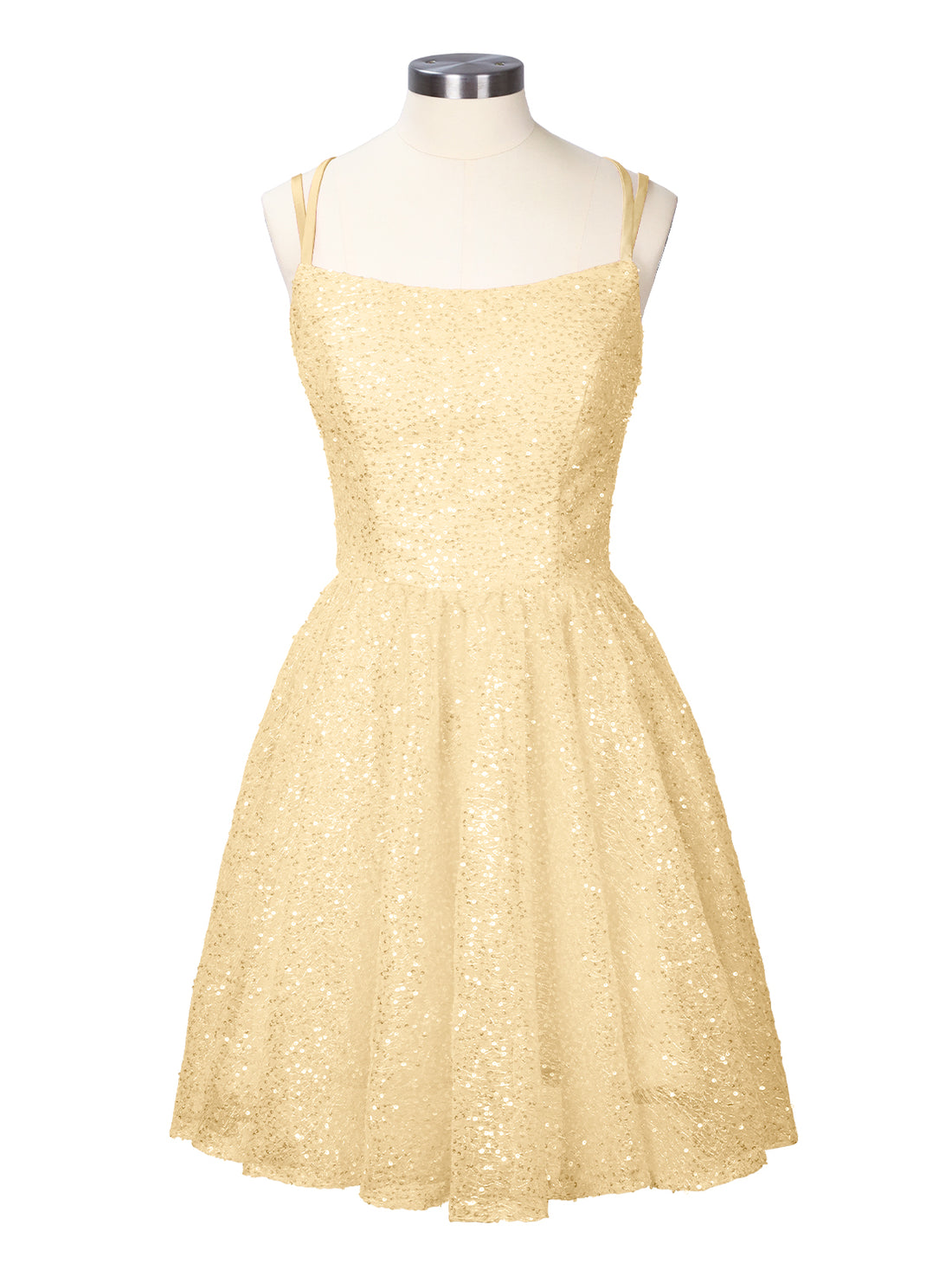 Sparkly Sequined A-line Mini Dress 