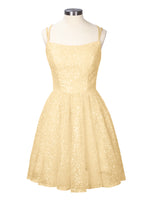 Sparkly Sequined A-line Mini Dress 