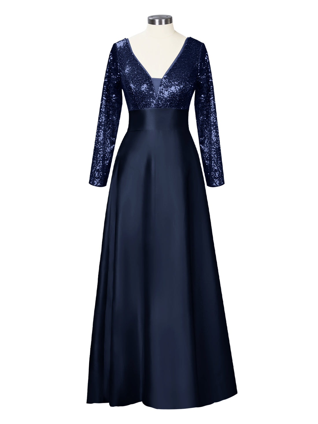 Long Sleeveless Sequin Prom Dress 