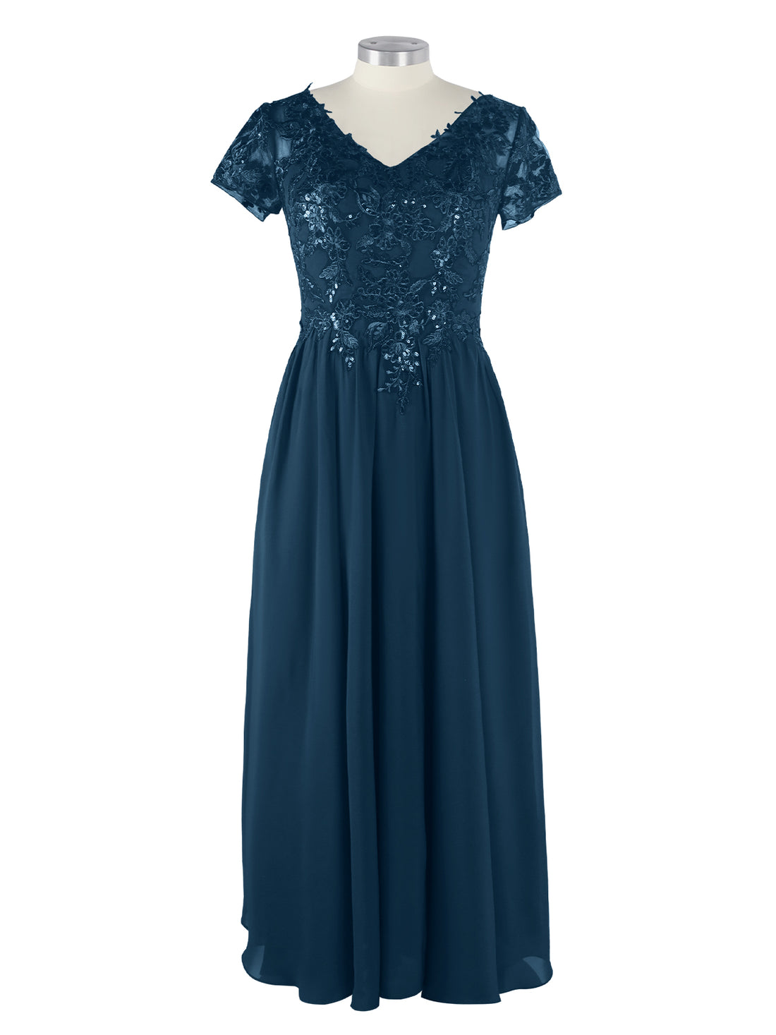 Short Sleeves Chiffon Dress 