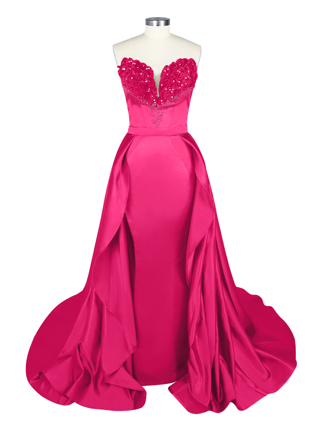 Strapless Sequin Prom Dress 