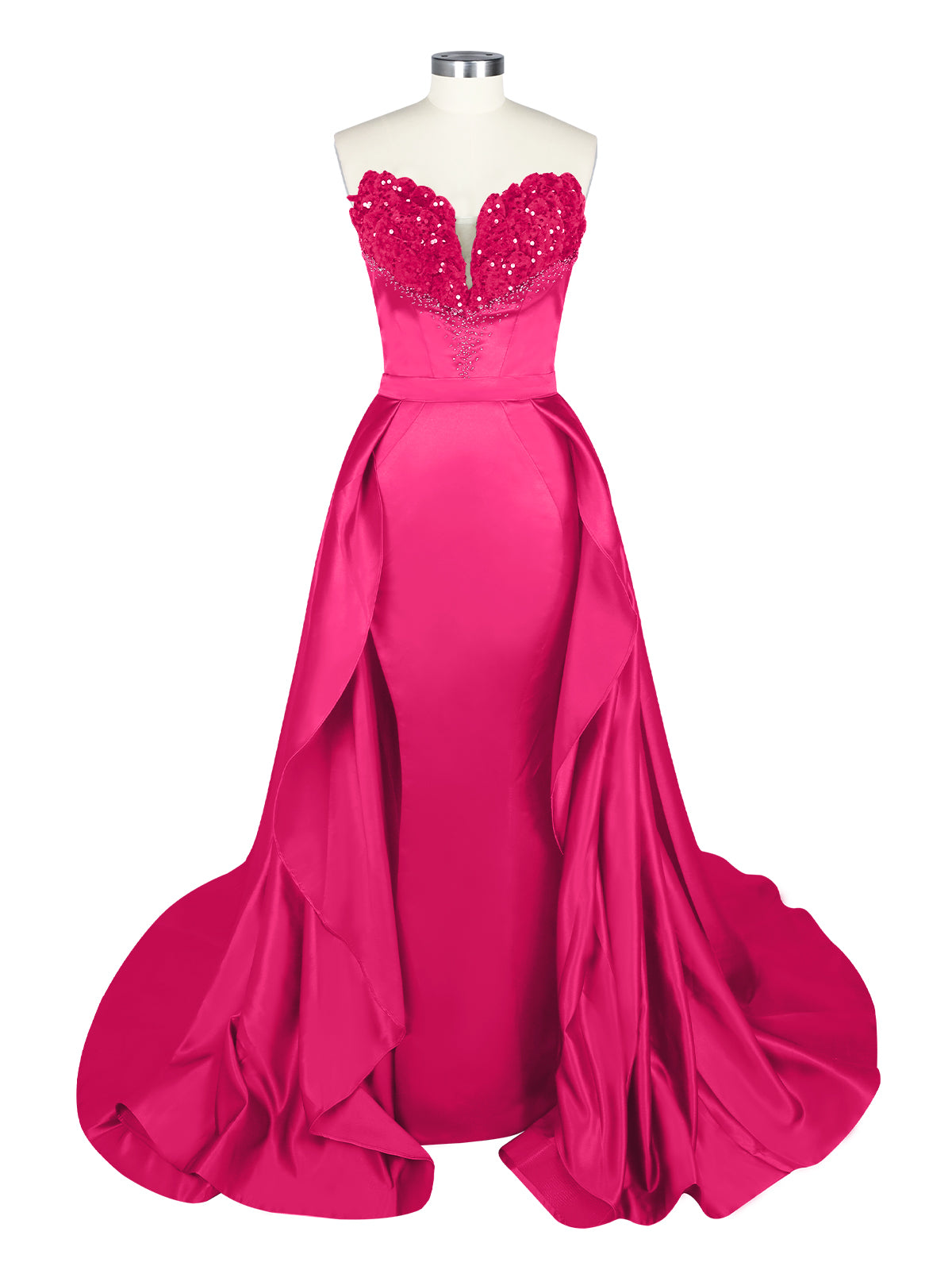Strapless Sequin Prom Dress 