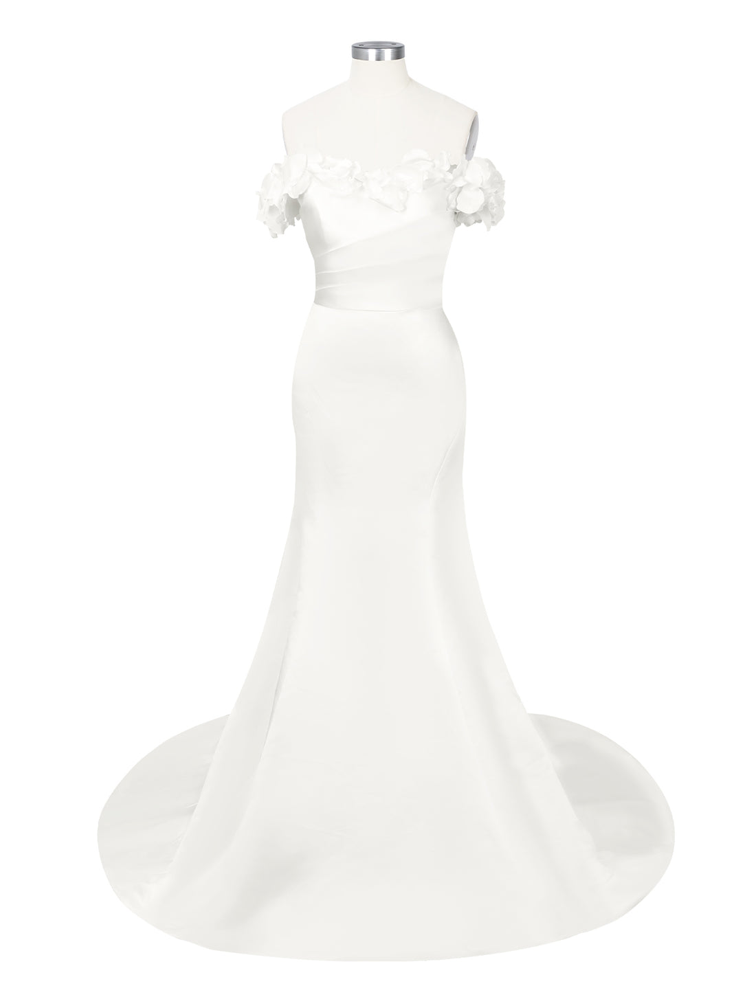 3D Floral Sheath Wedding Dress 