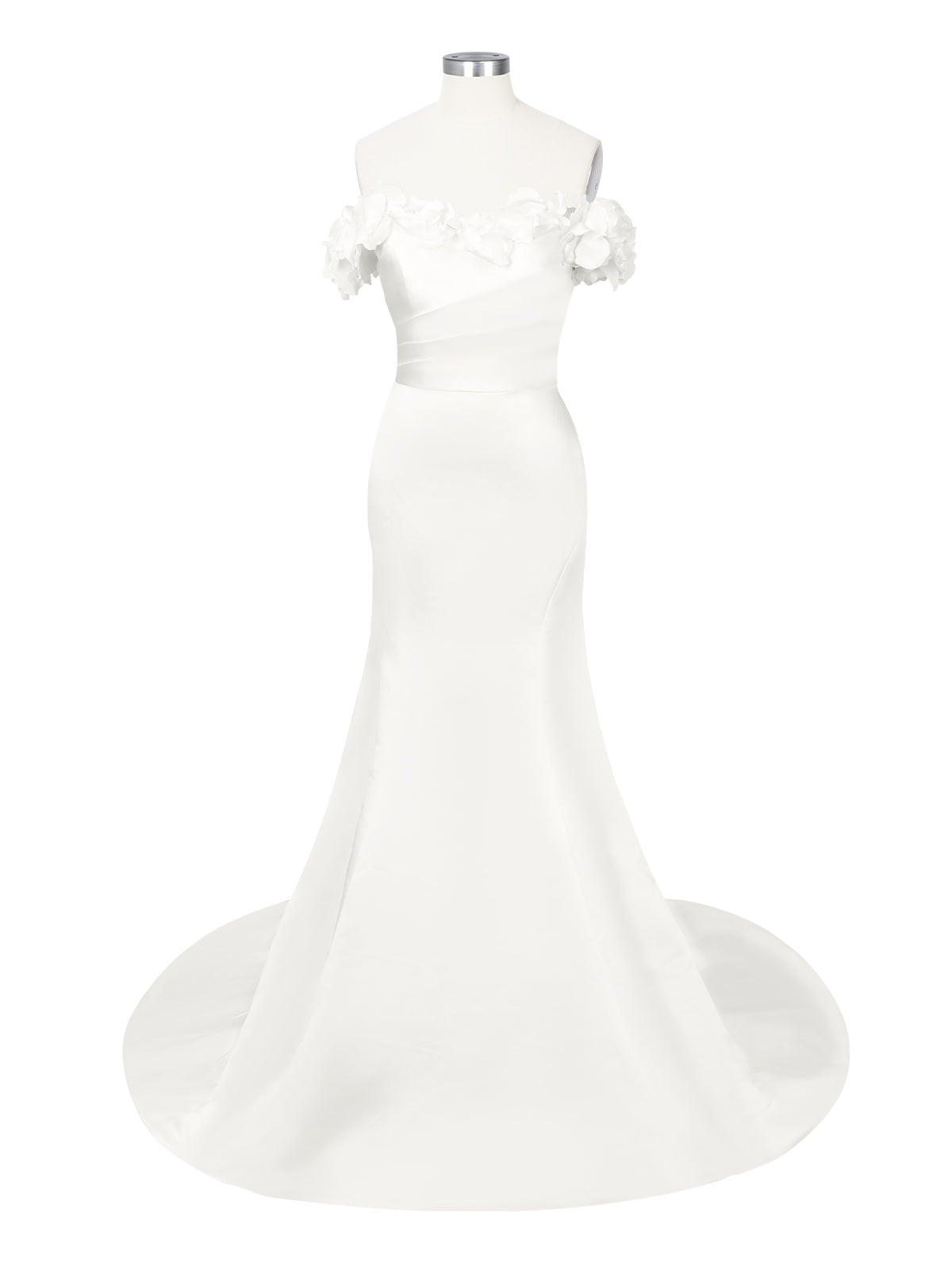 3D Floral Sheath Wedding Dress 