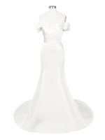 3D Floral Sheath Wedding Dress 
