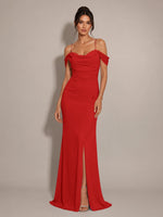Trumpet Bridesmaid Dress with Slit