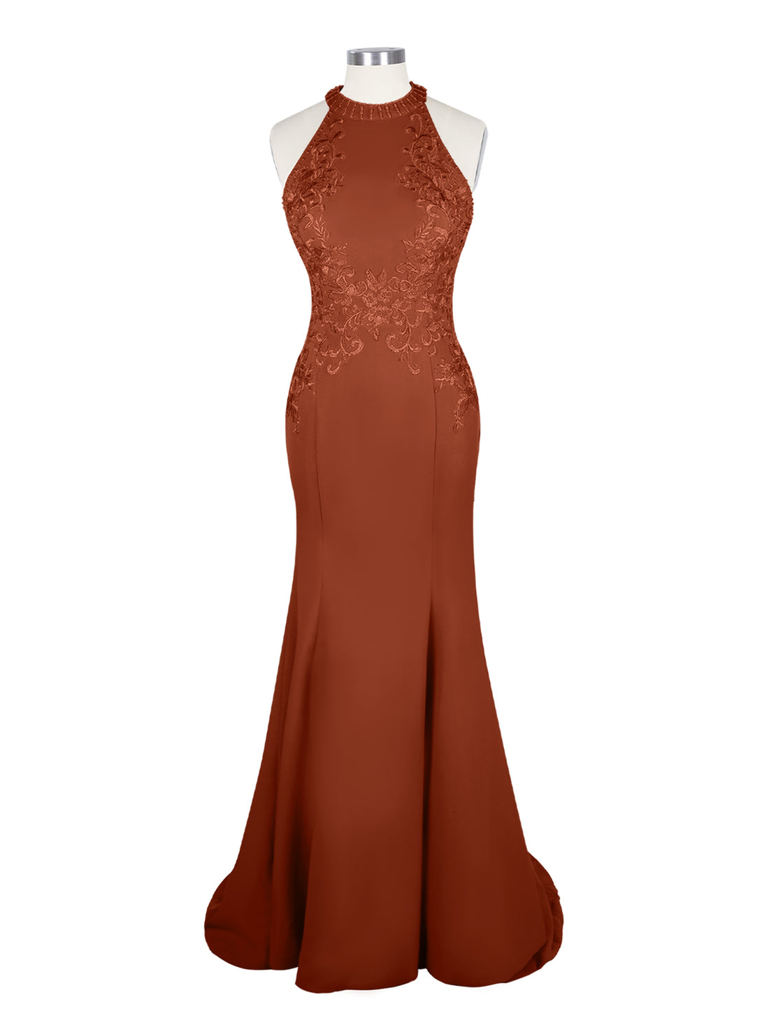 Halter Neckline Trumpet Dress 