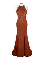 Halter Neckline Trumpet Dress 