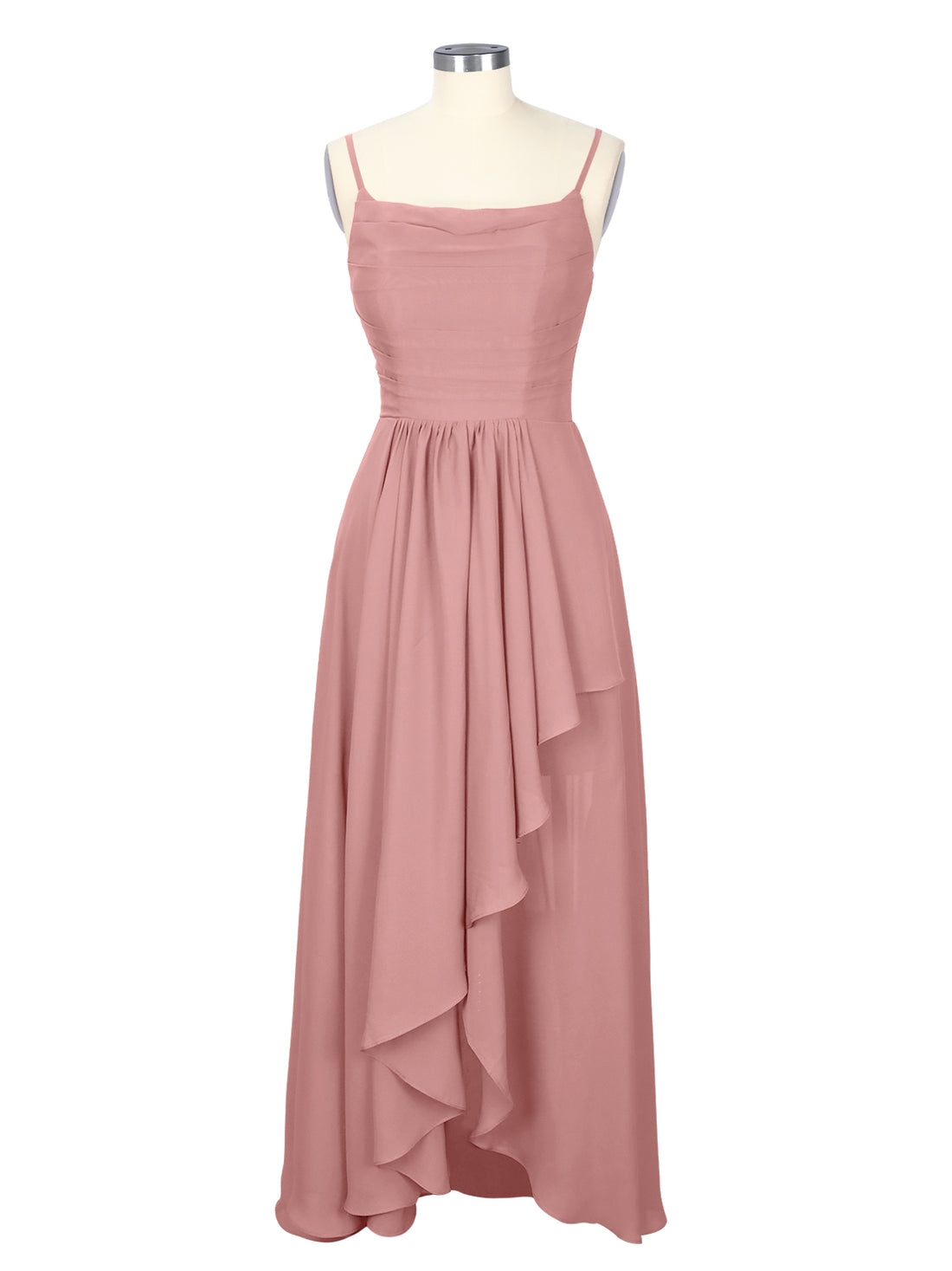 Spaghetti Asymmetrical Bridesmaid Dress 