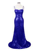 Geometric Sequin Prom Dress 