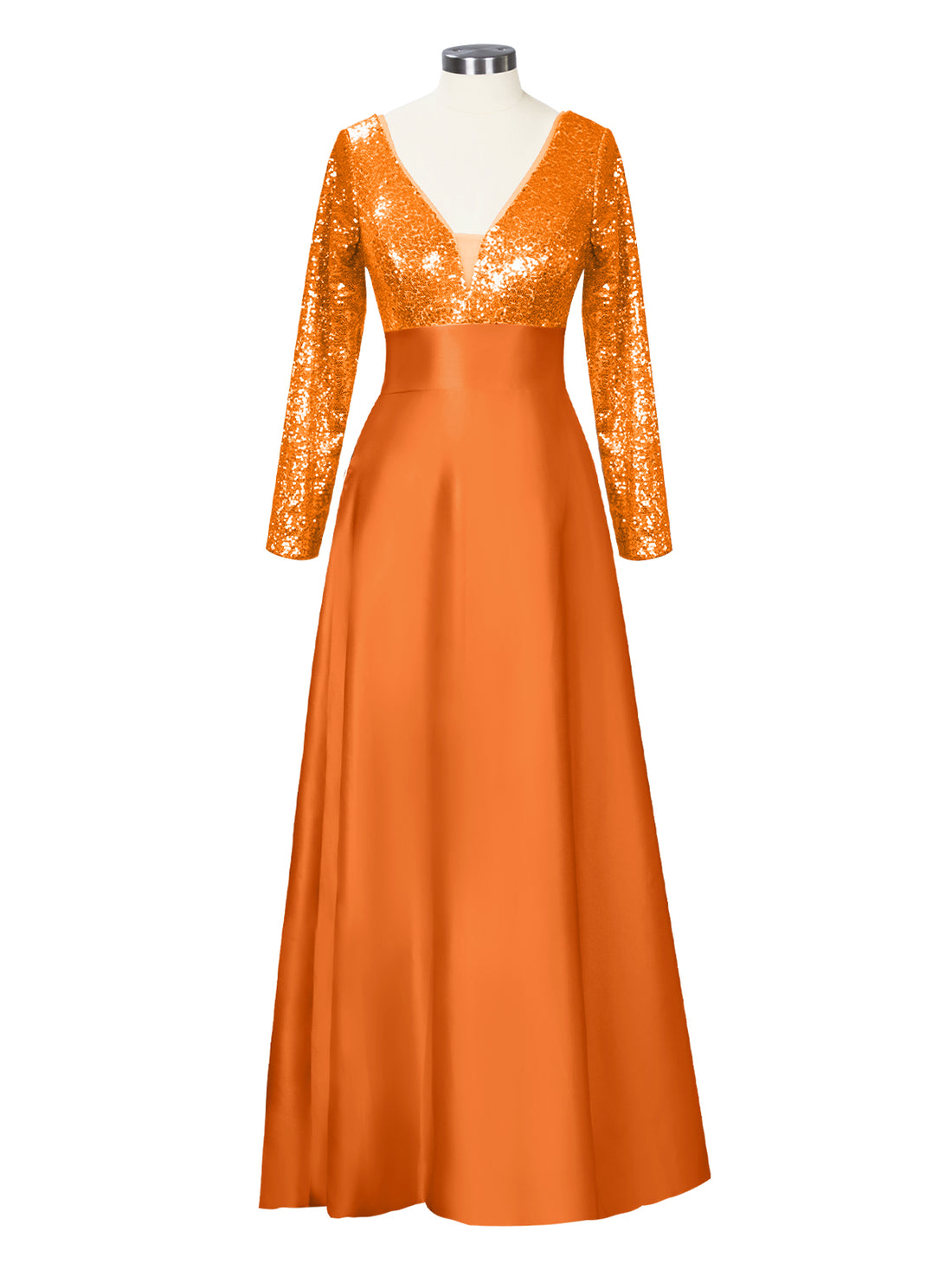 Long Sleeveless Sequin Prom Dress 