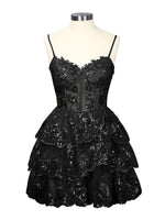 Sequin Appliques Mini Dress 