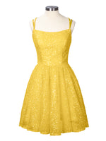 Sparkly Sequined A-line Mini Dress 
