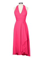 Ruched Halter Bridesmaid Dress 