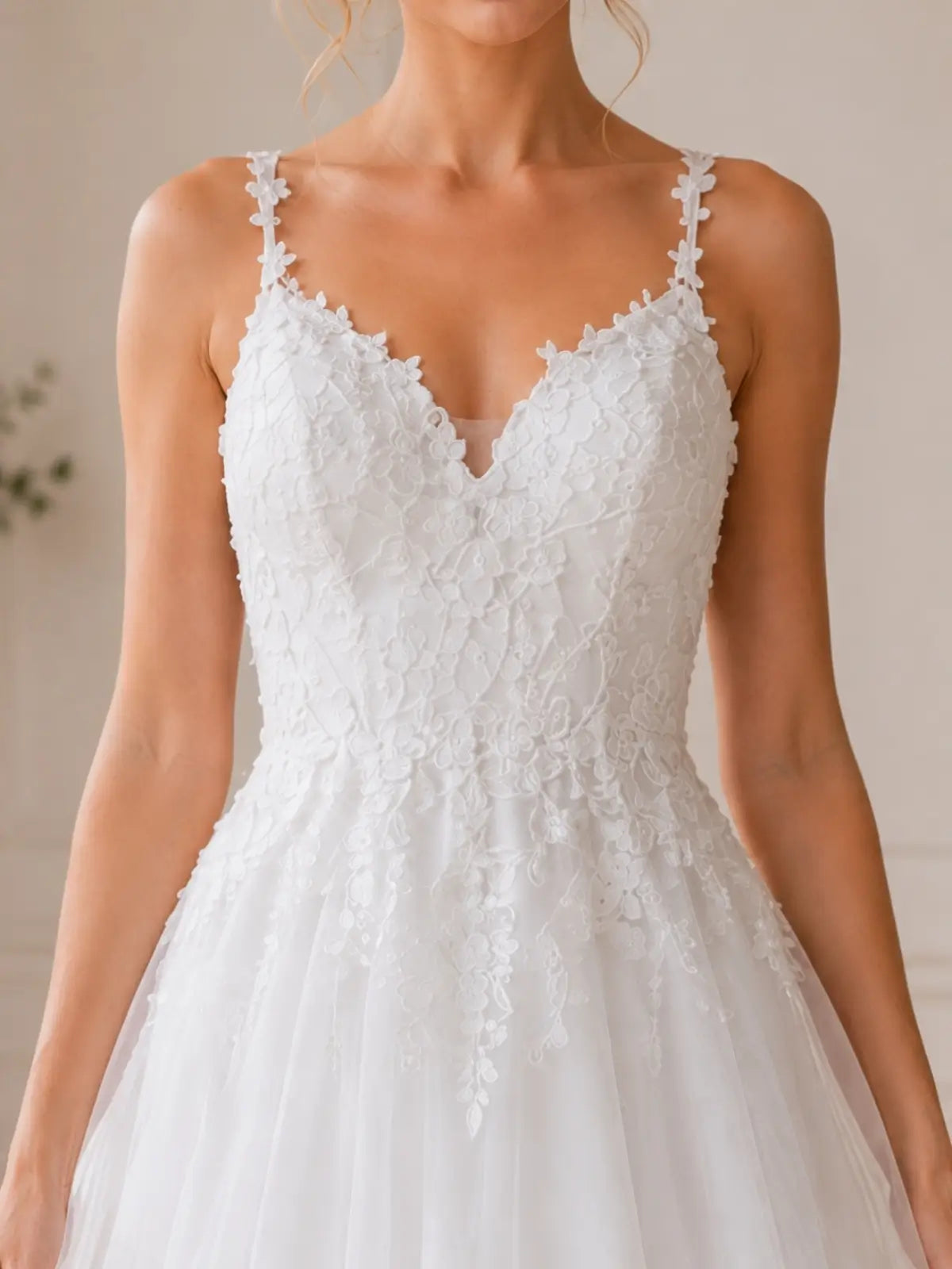 Tulle Wedding Dress with Cutout Details