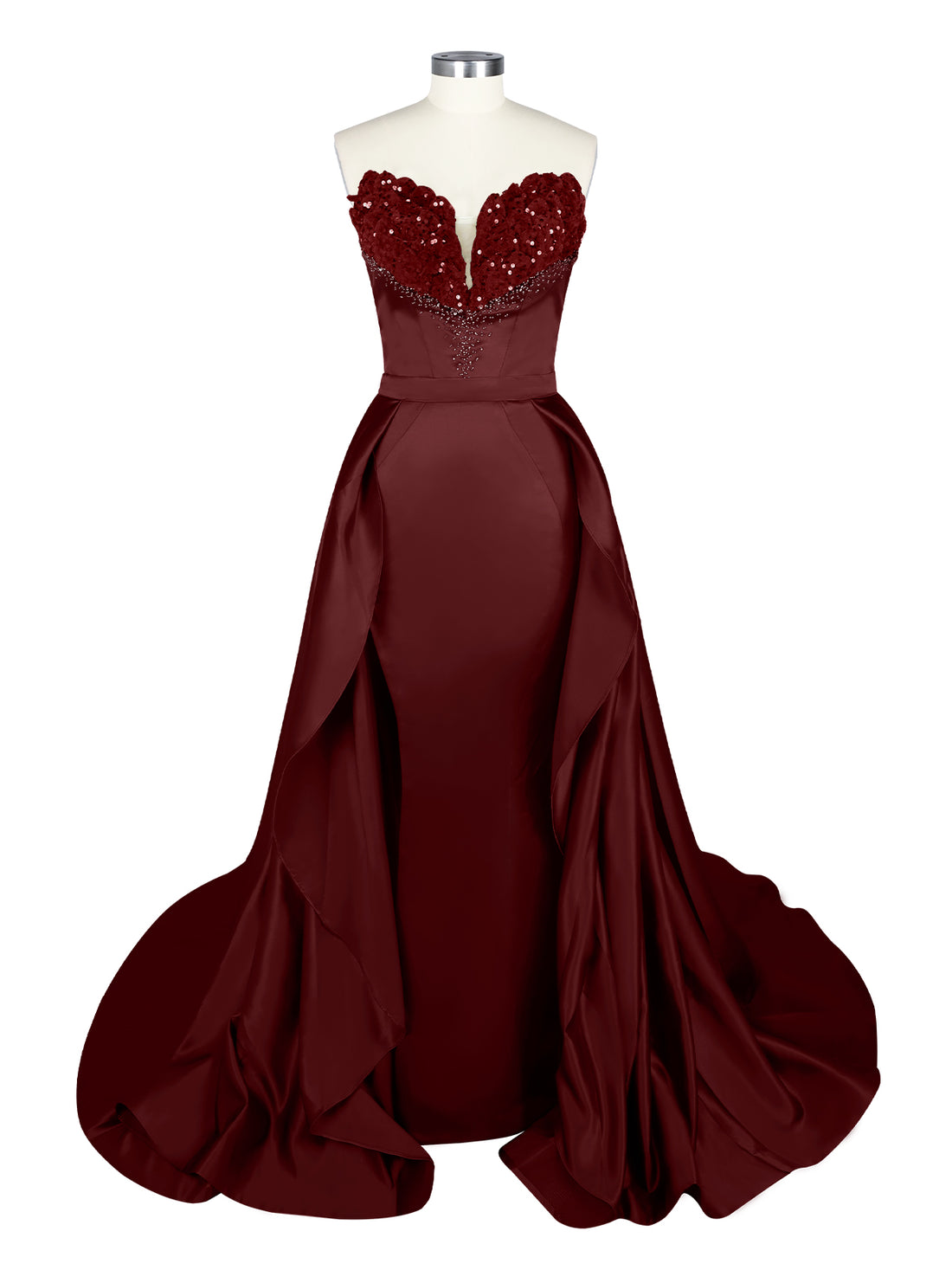 Strapless Sequin Prom Dress 