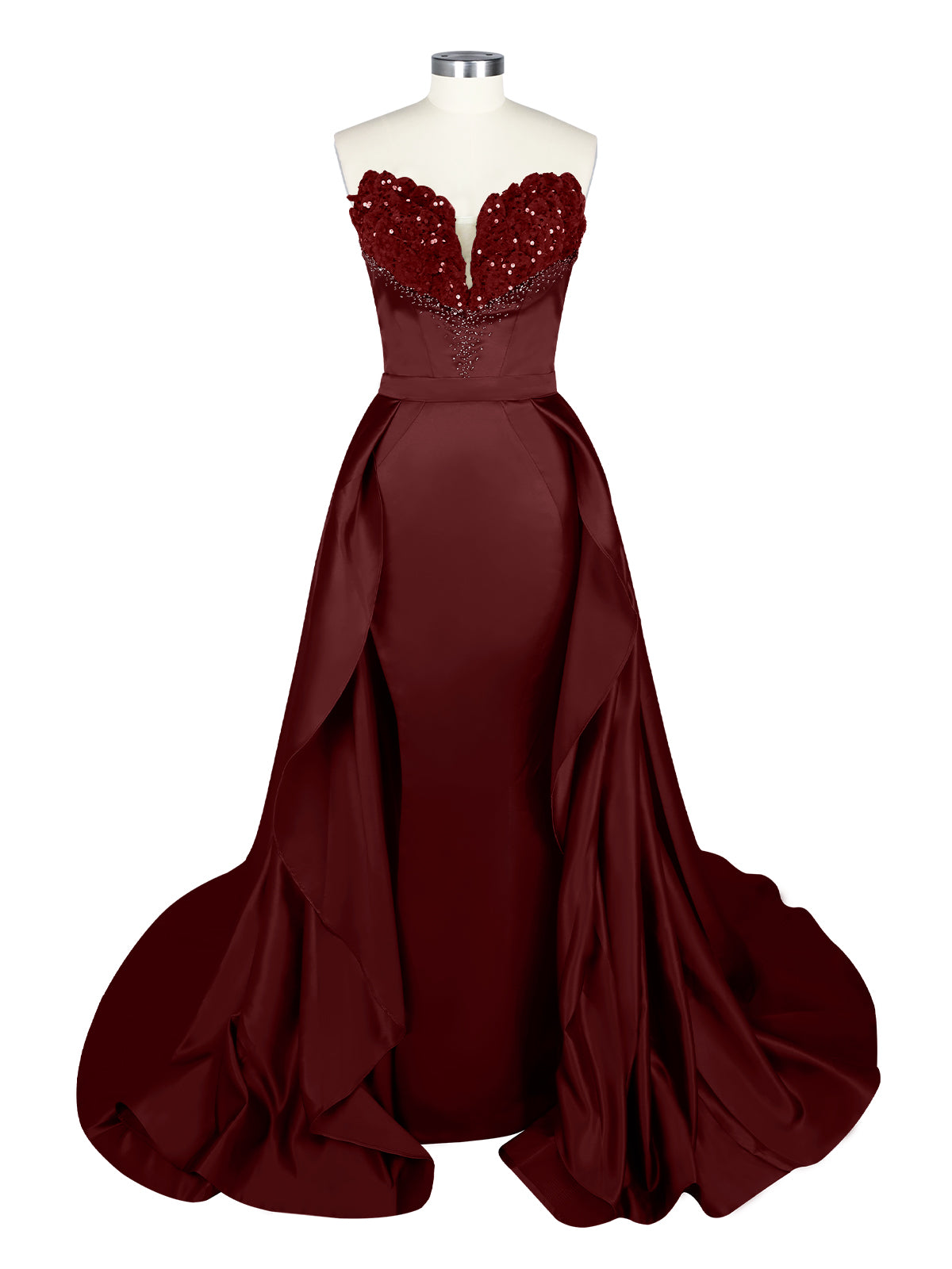 Strapless Sequin Prom Dress 