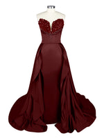 Strapless Sequin Prom Dress 