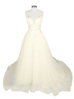 Illusion Spaghetti Straps Wedding Dress 