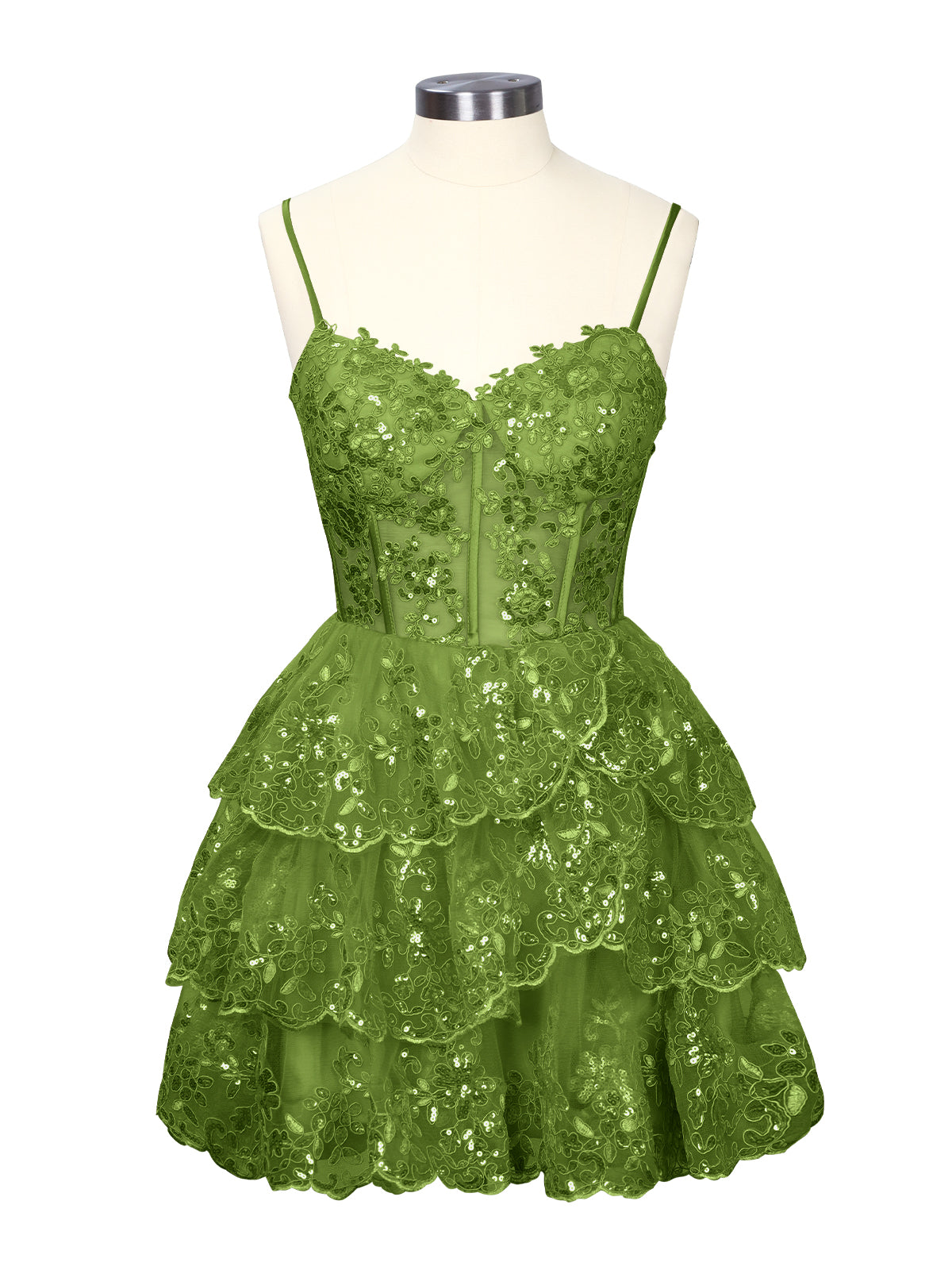 Sequin Appliques Mini Dress 