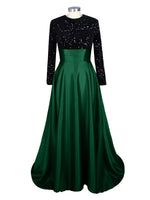 Sequin Jewel Neckline Prom Dress 