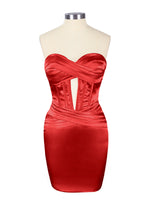 Sweetheart Corset Cutout Mini Dress 