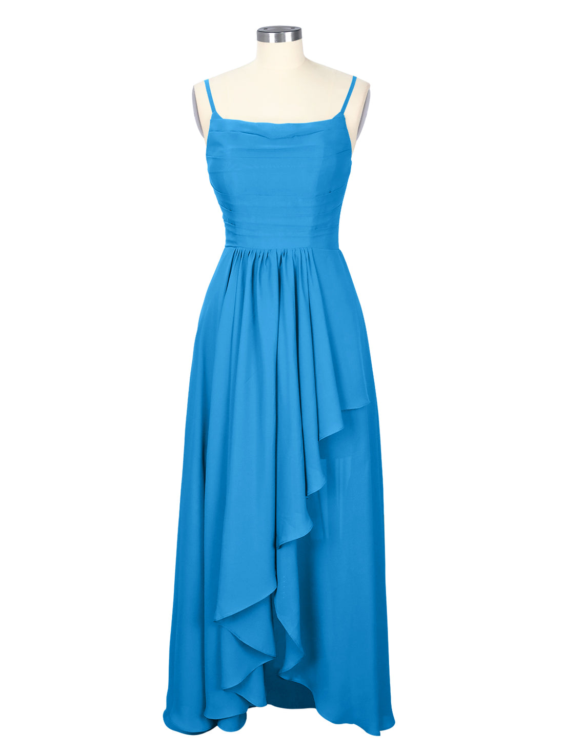 Spaghetti Asymmetrical Bridesmaid Dress 
