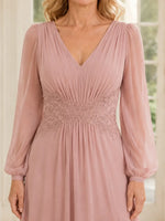 Chiffon Mother of the Bride Dress with High Leg Slit