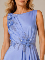 A Line Mother of the Bride Dress with 3D Flowers