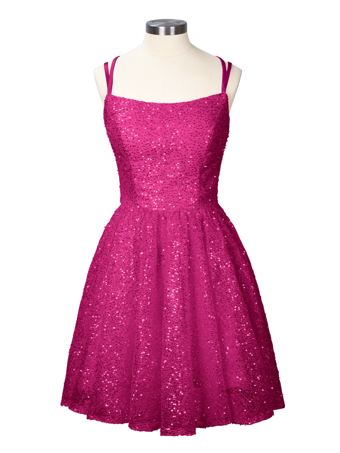 Sparkly Sequined A-line Mini Dress 