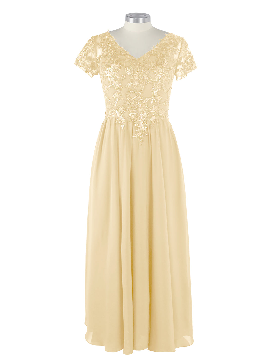 Short Sleeves Chiffon Dress 