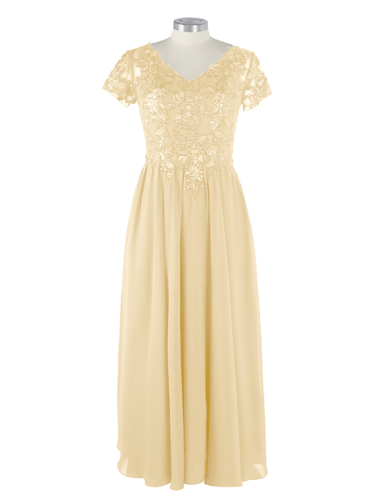 Short Sleeves Chiffon Dress 