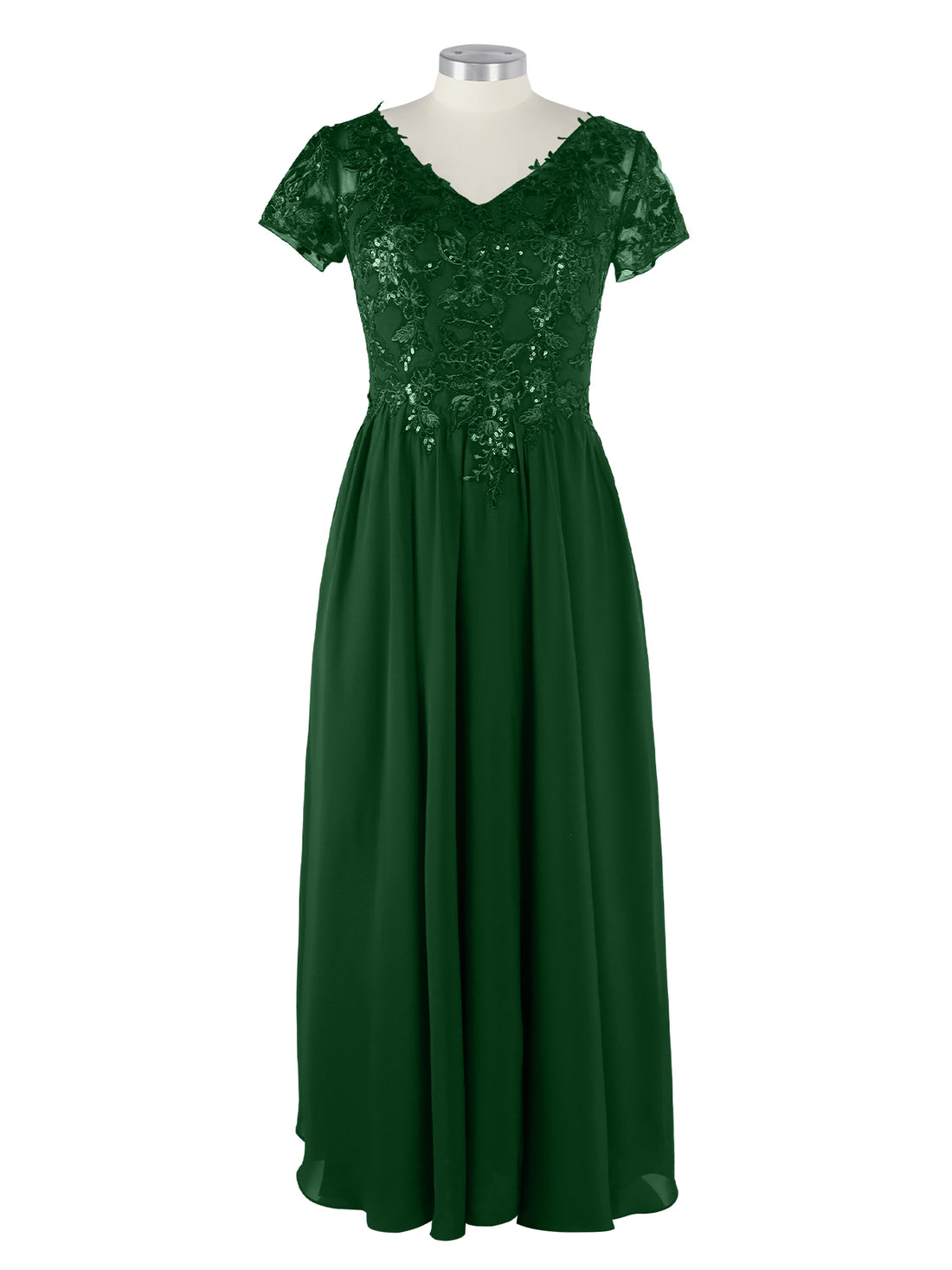 Short Sleeves Chiffon Dress 
