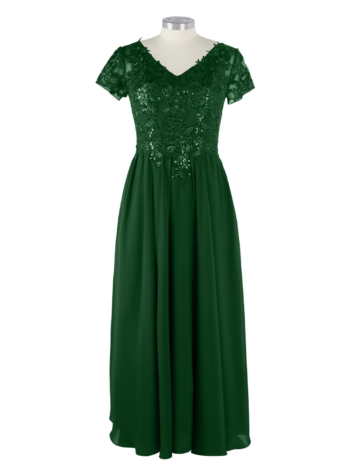 Short Sleeves Chiffon Dress 