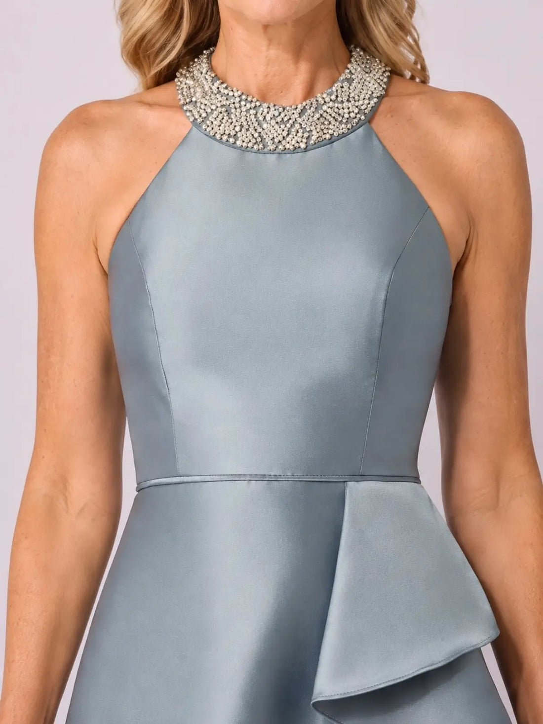 Halter Neck Mother of the Bride Dress with Slit
