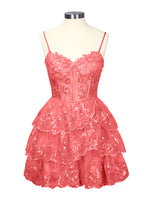 Sequin Appliques Mini Dress 