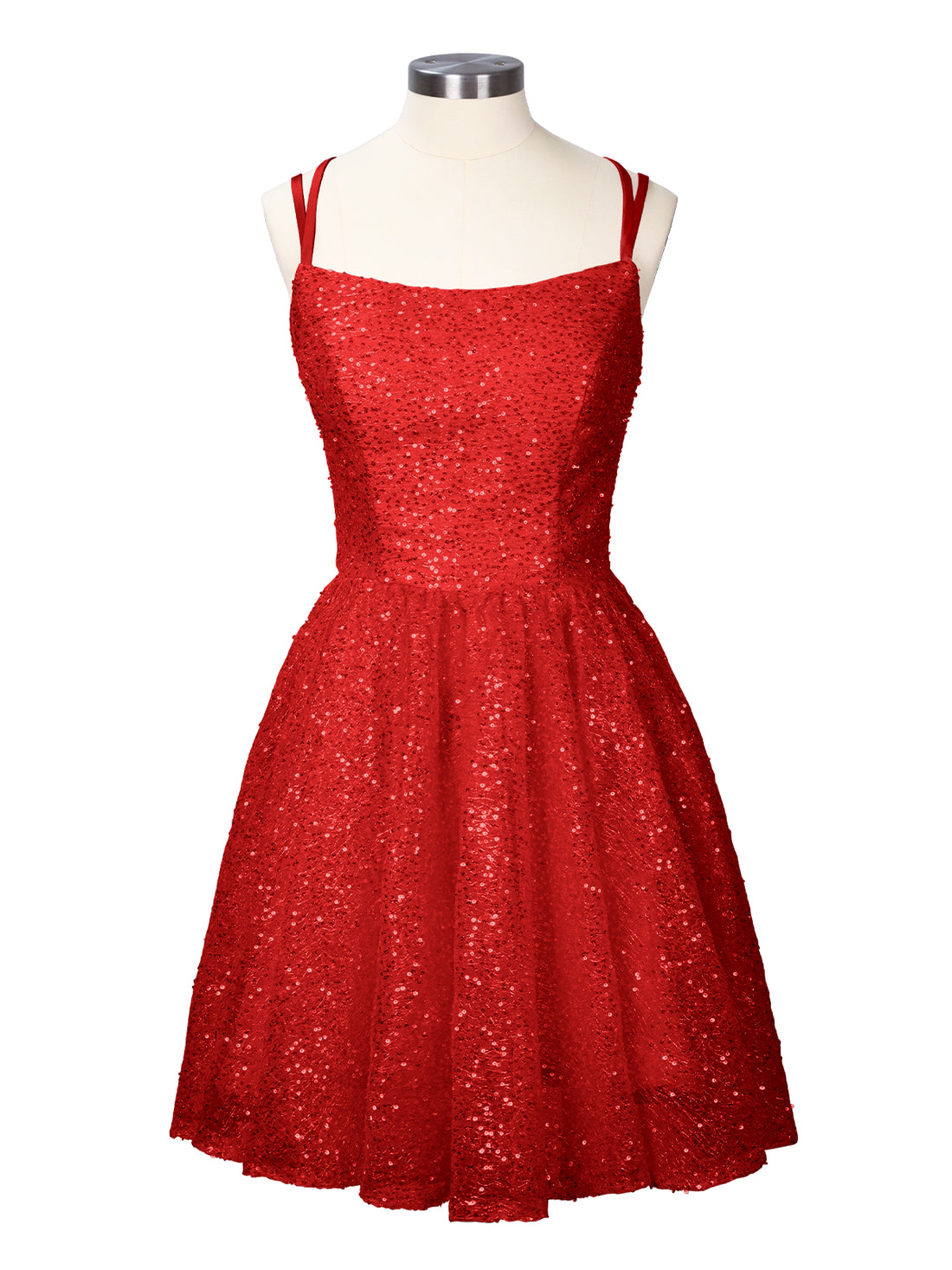 Sparkly Sequined A-line Mini Dress 