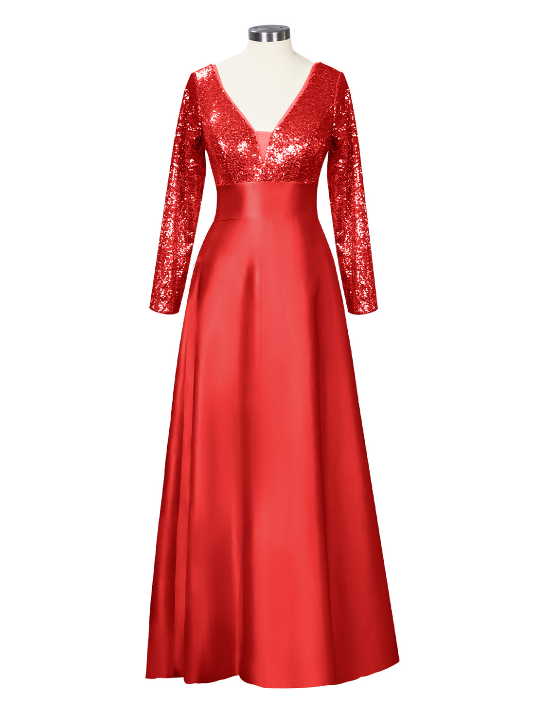 Long Sleeveless Sequin Prom Dress 