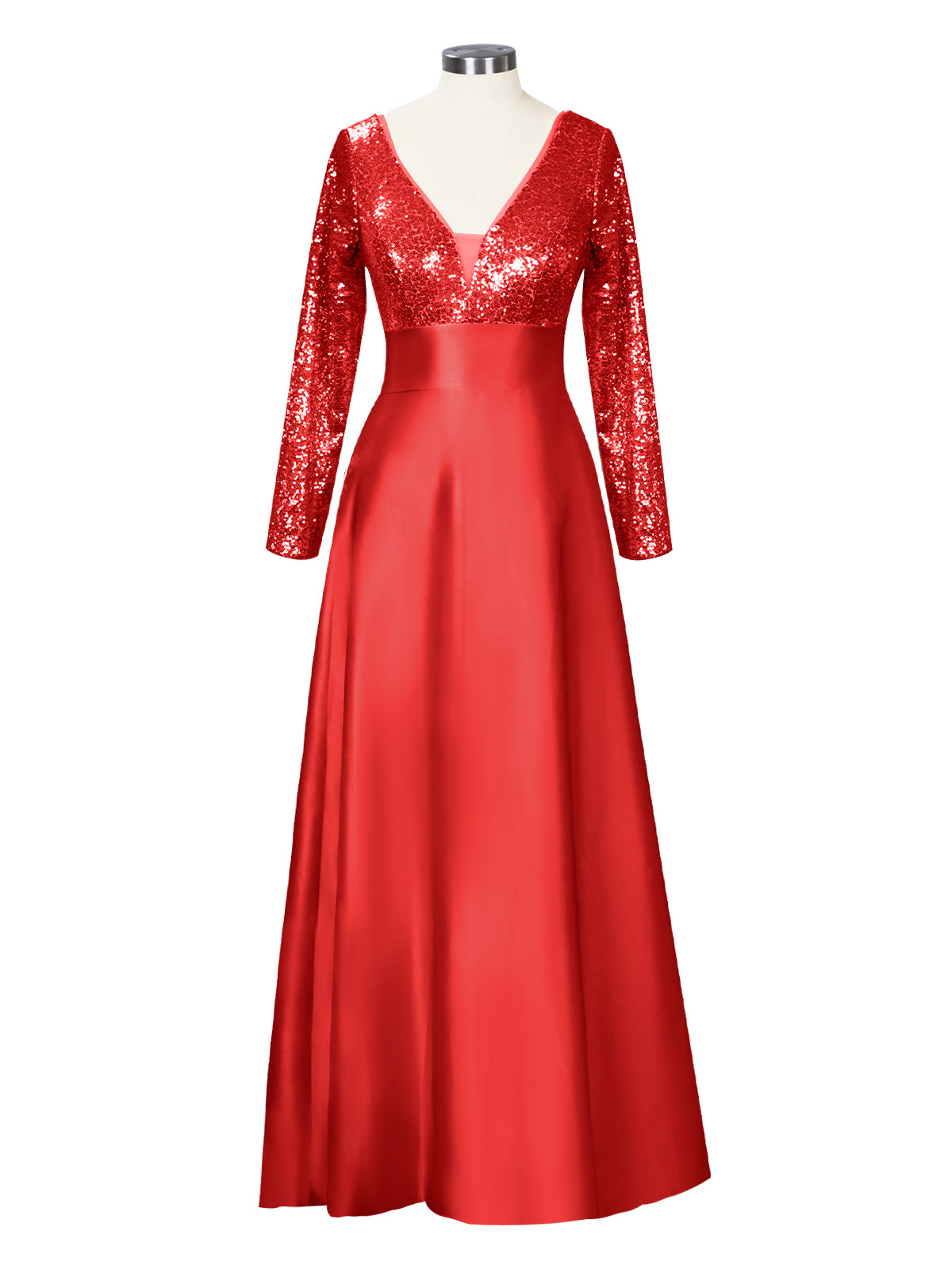 Long Sleeveless Sequin Prom Dress 