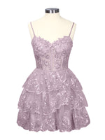 Sequin Appliques Mini Dress 
