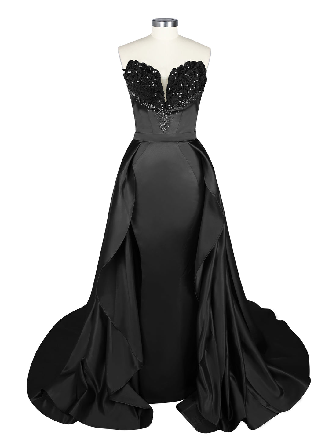 Strapless Sequin Prom Dress 