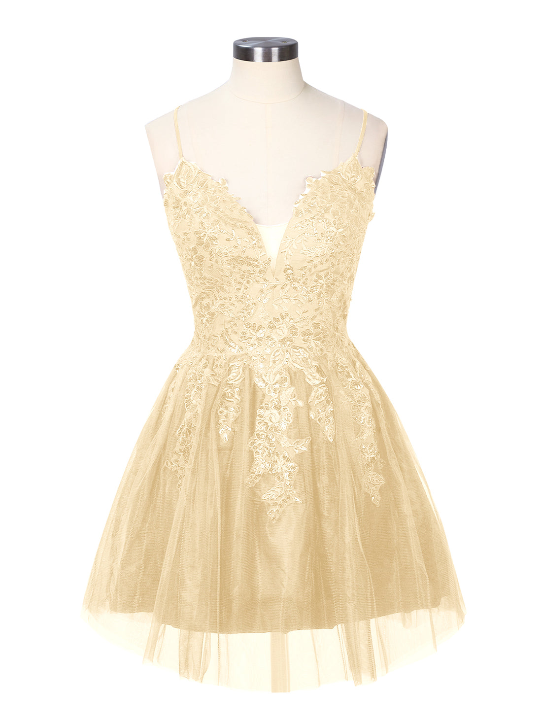 Applique Soft Tulle Mini Dress 