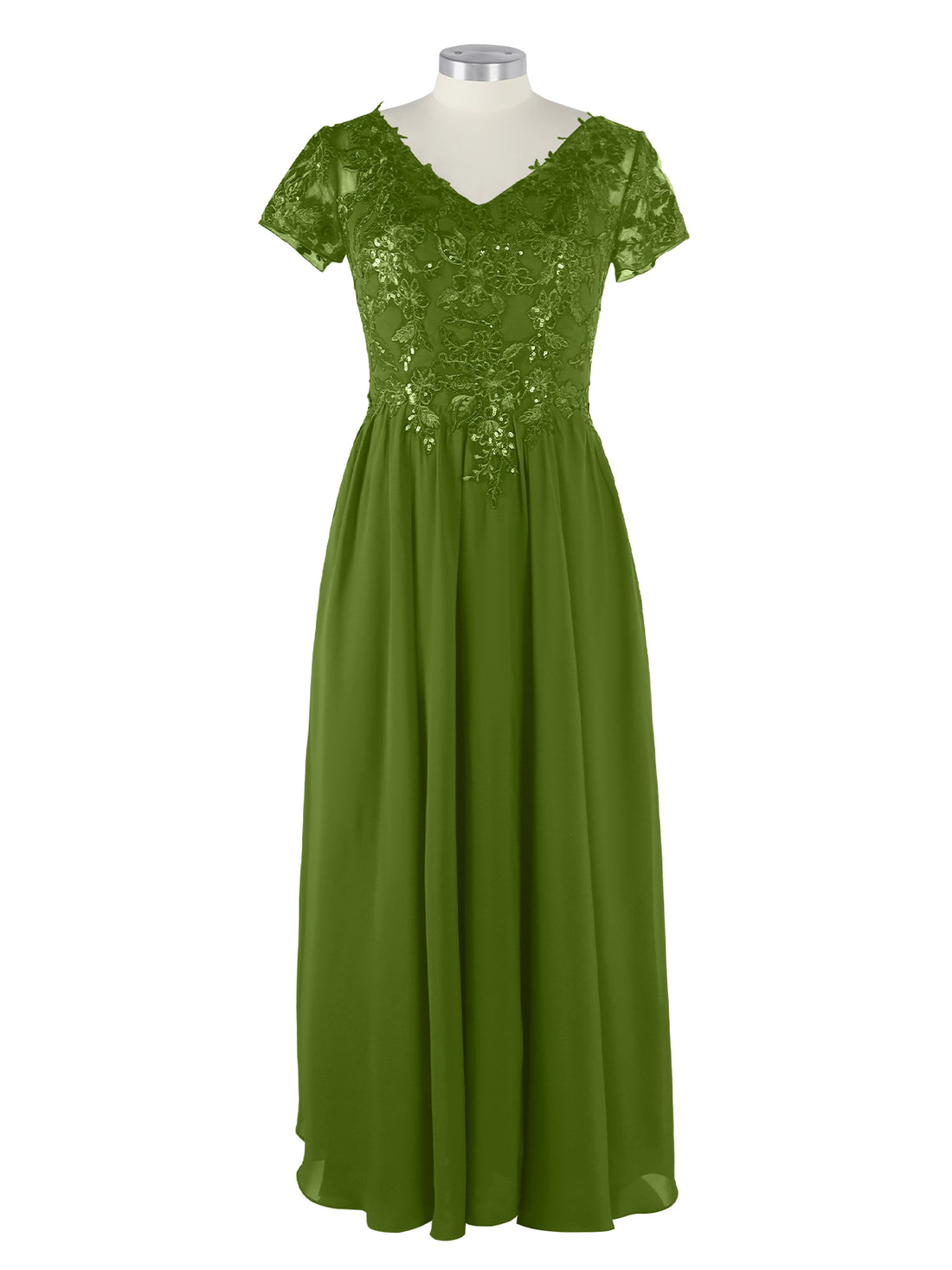Short Sleeves Chiffon Dress 