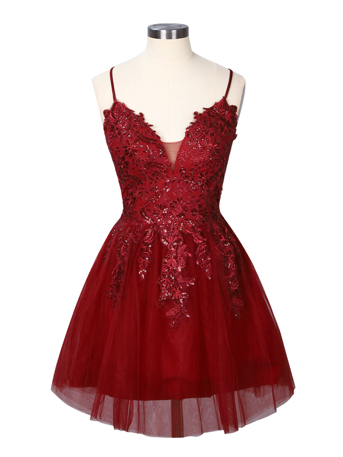 Applique Soft Tulle Mini Dress 