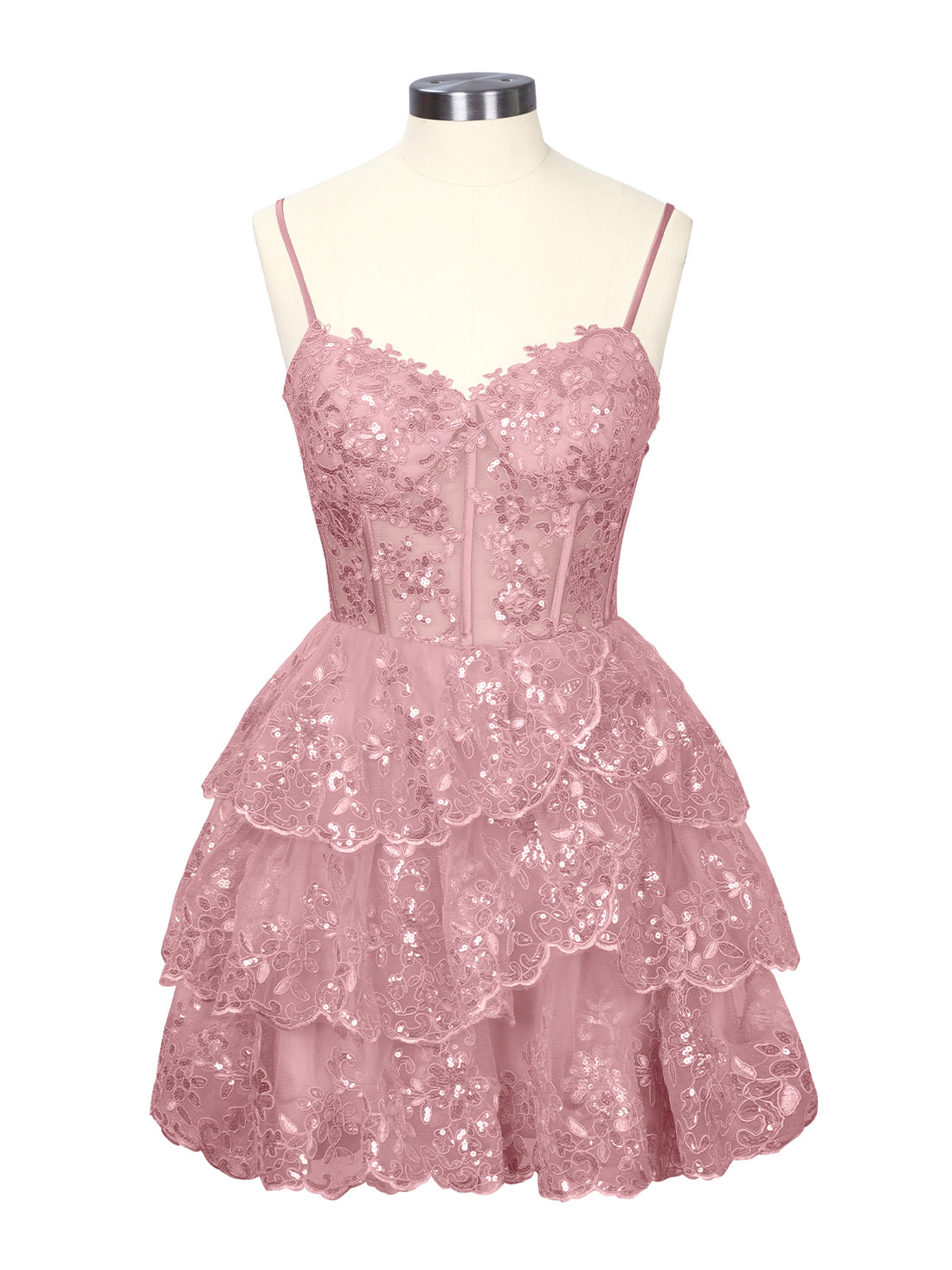 Sequin Appliques Mini Dress 